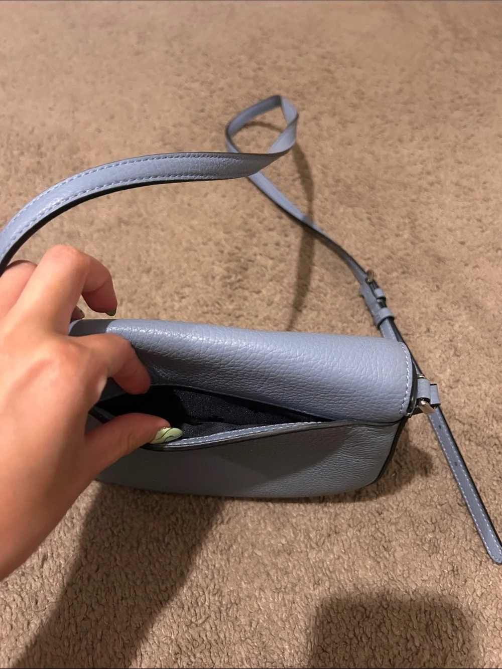kate spade New York Light Blue Leather Crossbody Bag